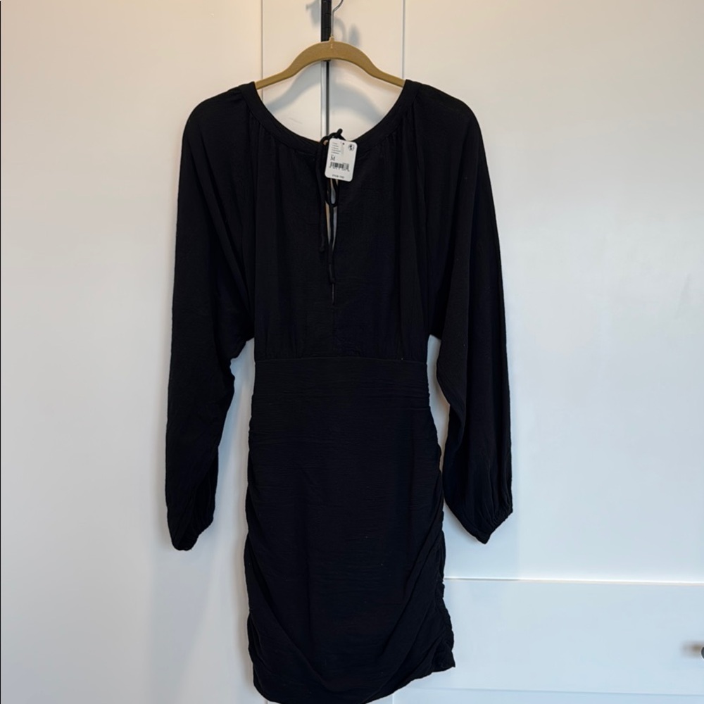 FREE PEOPLE Cotton Black Dress